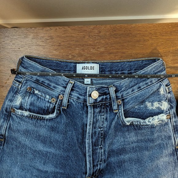 Agolde Riley High Rise Straight Cropped Jeans - Picture 12 of 12